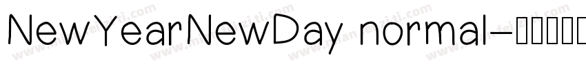 NewYearNewDay normal字体转换
